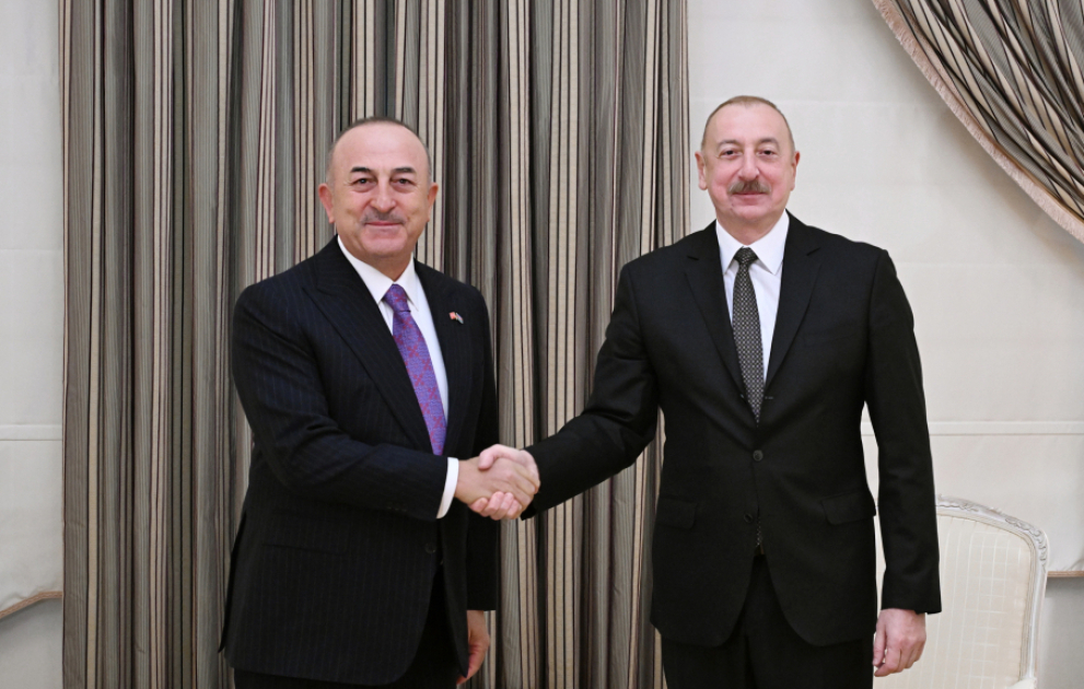 Prezident İlham Əliyev Türkiyənin sabiq xarici işlər naziri Mövlud Çavuşoğlunu qəbul edib