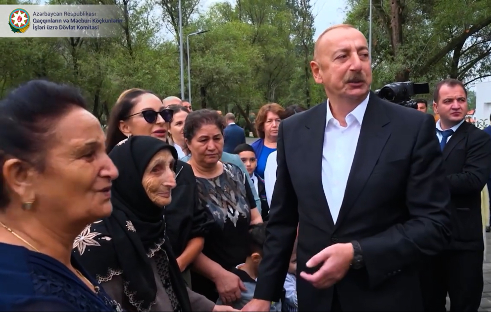 Keçmiş məcburi köçkünlər Prezident İlham Əliyevi təbrik ediblər