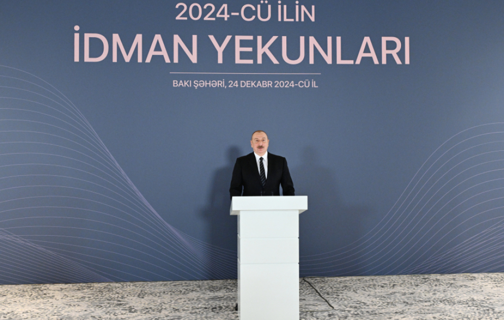 Präsident Ilham Aliyev nimmt an Veranstaltung zu Sportergebnissen 2024 teil