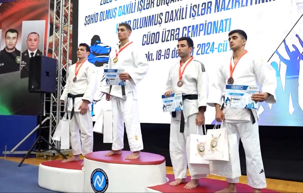 Şəhid polis əməkdaşlarının xatirəsinə həsr olunmuş cüdo üzrə çempionat keçirilib