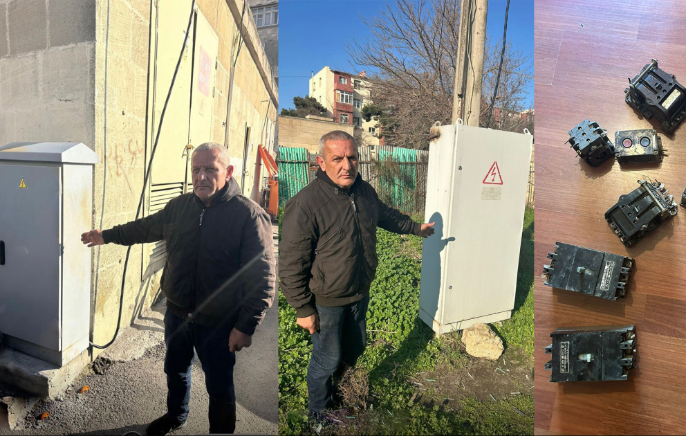 Bakının 3 rayonunda binaların elektrik paylayıcı qutularından çoxsaylı oğurluqlar edən şəxs saxlanılıb