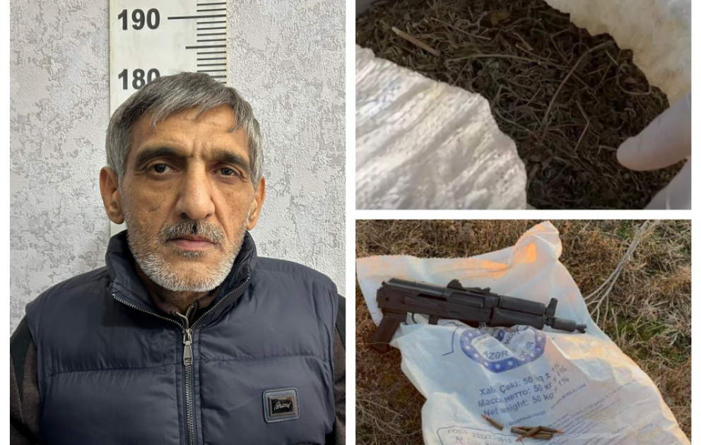 Sabirabad sakinindən 6 kiloqram narkotik vasitə və odlu silah götürülüb