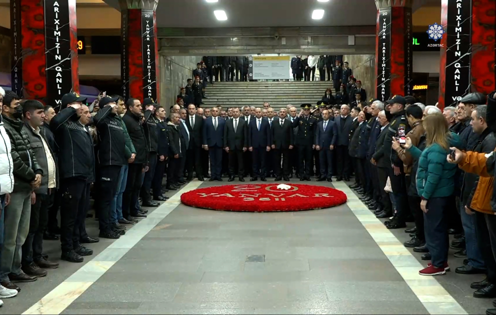 20 Yanvar şəhidlərinin xatirəsi bir dəqiqəlik sükutla yad edilib