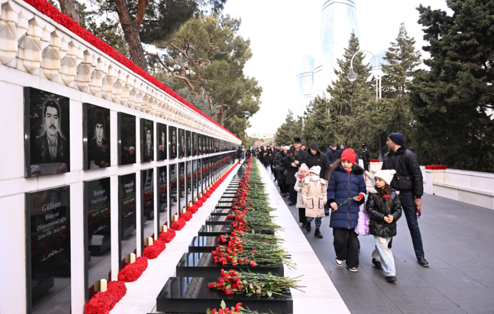 Xalqımız 20 Yanvar şəhidlərinin xatirəsini hörmətlə və ehtiramla anır