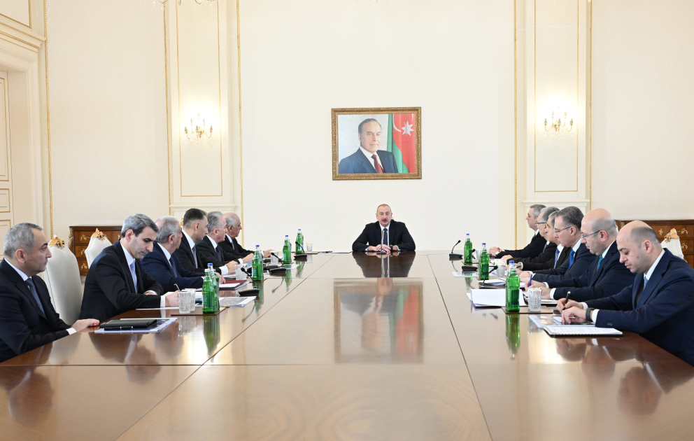 Meeting dedicated to transportation issues was held 
President Ilham Aliyev addressed the meeting