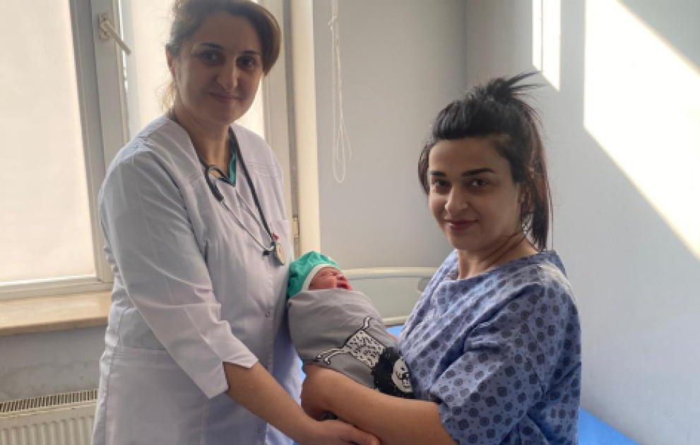 В Ходжалы родился первый ребенок