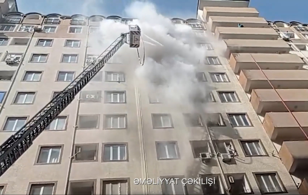 Xırdalanda yaşayış binasında yanğın baş verib