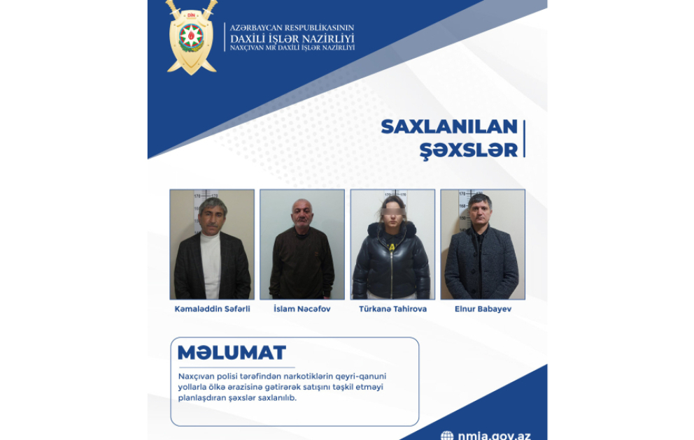 Naxçıvanda narkotik əməliyyatı - saxlanılanlar var