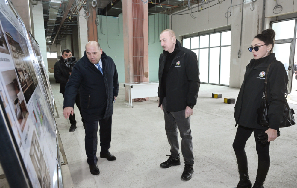 President Ilham Aliyev visited Aghdam district, inspected construction progress of Hilton Garden Inn
