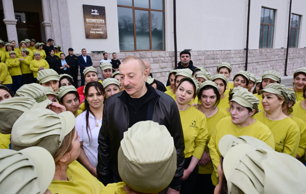 President Ilham Aliyev inspected operations of Khankendi garment factory