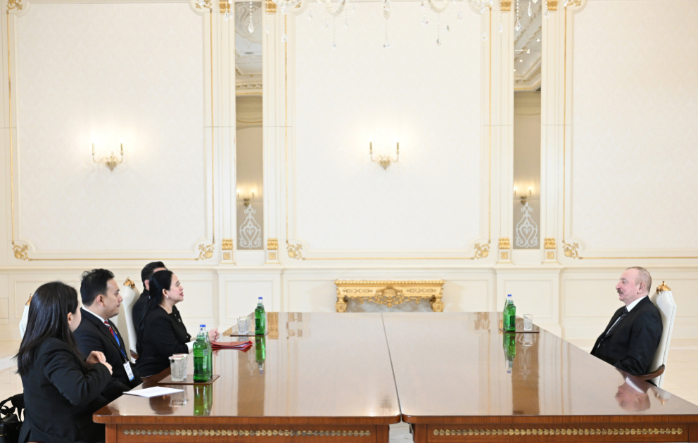 Entretien du président azerbaïdjanais avec la présidente de la Chambre des représentants de l’Indonésie