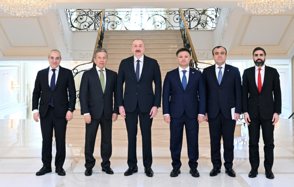 Президент Ильхам Алиев принял руководителей компаний «Татнефть», «КазМунайГаз» и «Узбекнефтегаз»