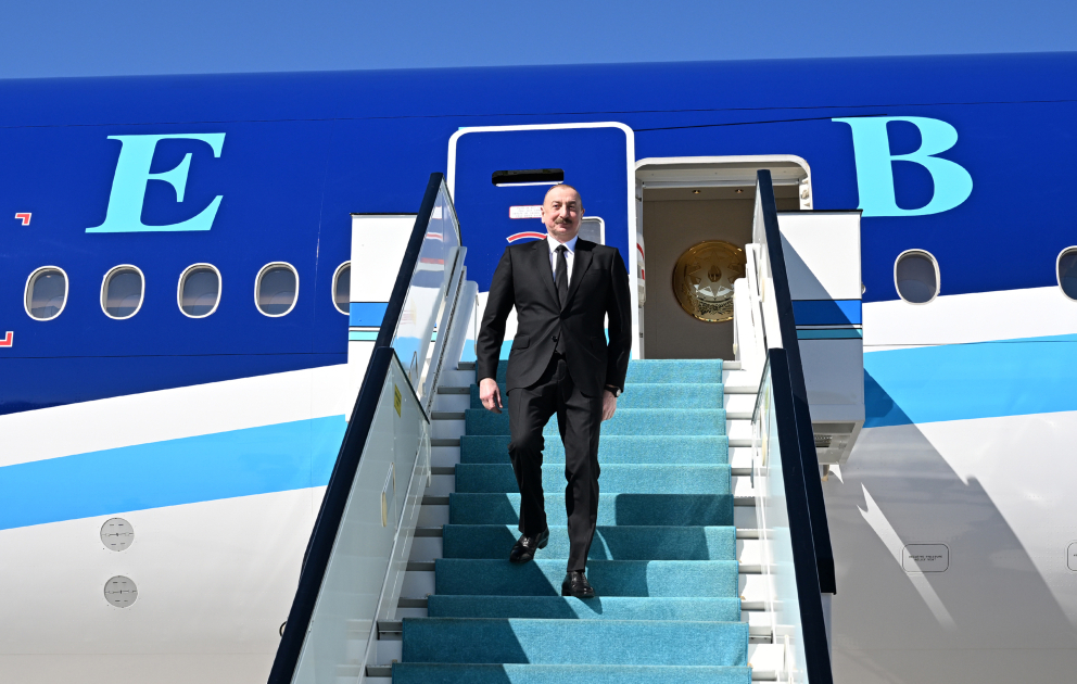 President Ilham Aliyev arrived in Türkiye for working visit