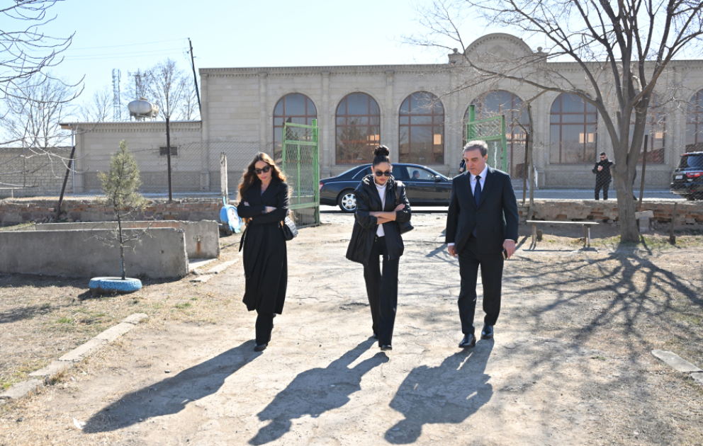 First Vice-President Mehriban Aliyeva reviewed reconstruction of Ganja city secondary school No.37