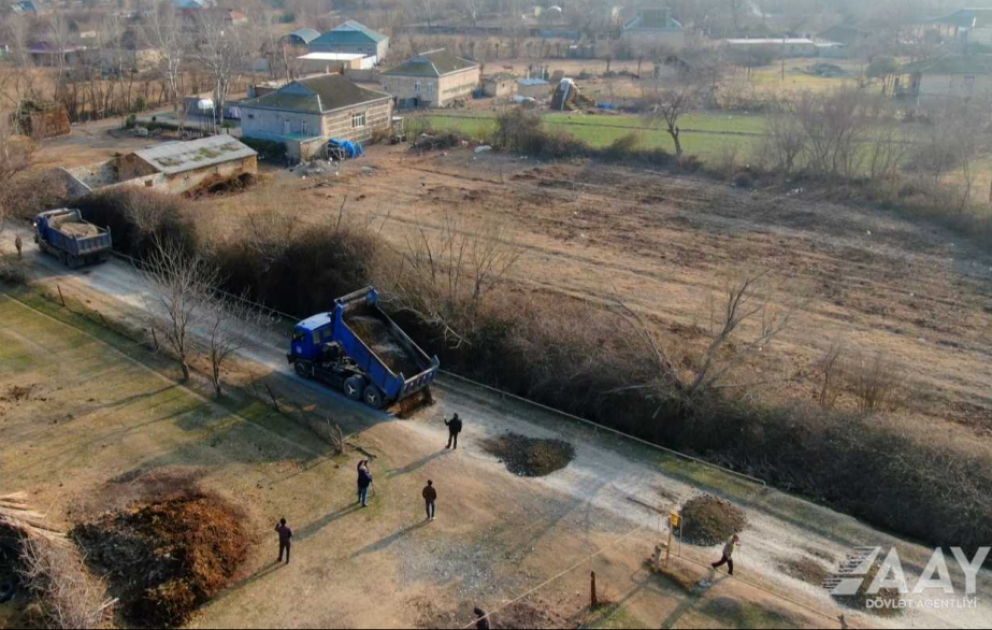 Bərdədə 32 kilometlik yolun yenidən qurulmasına başlanılıb