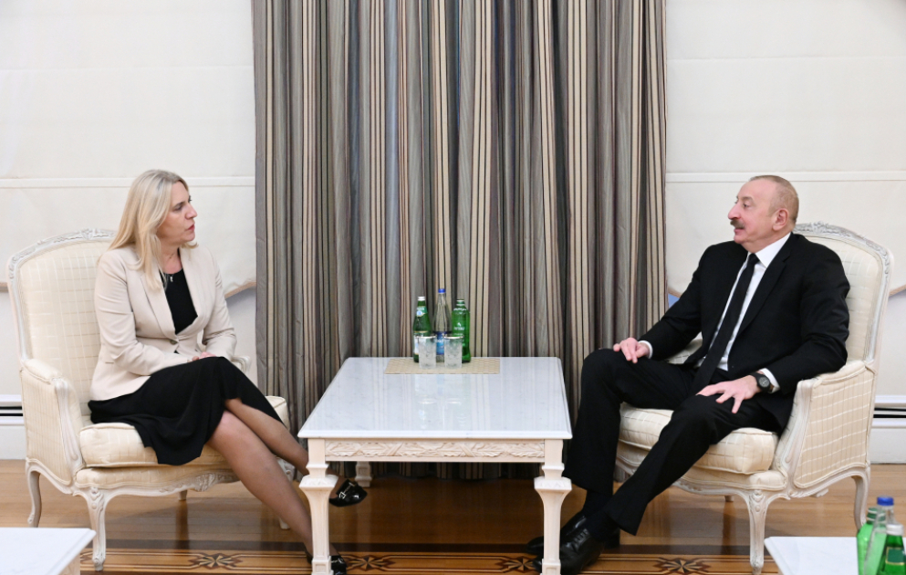 Präsident Ilham Aliyev und Vorsitzende der Präsidentschaft von Bosnien und Herzegowina treffen sich in Baku