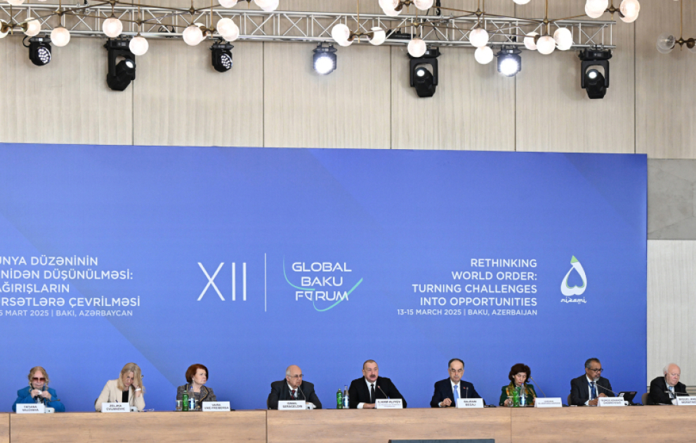 Le 12e Forum global de Bakou entame ses travaux Le président Ilham Aliyev participe à la cérémonie d’ouverture du Forum