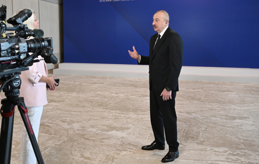 Prezident İlham Əliyev “Euronews” televiziyasına müsahibə verib