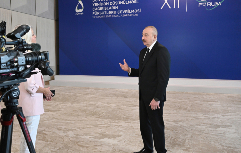Президент Азербайджана Ильхам Алиев дал интервью телеканалу «Евроньюс»