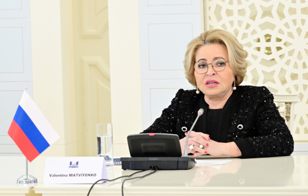 Valentina Matviyenko: Xalqlarımız arasındakı münasibətlər qarşılıqlı hörmətə əsaslanır