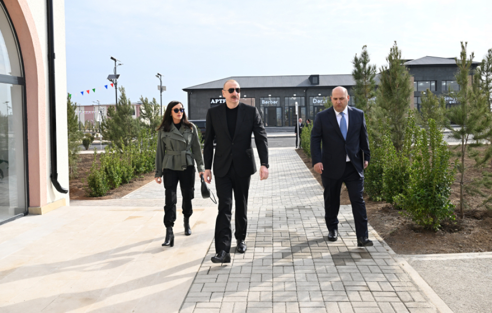 President Ilham Aliyev and First Lady Mehriban Aliyeva attended opening of the first phase of Sarijali Village in Aghdam