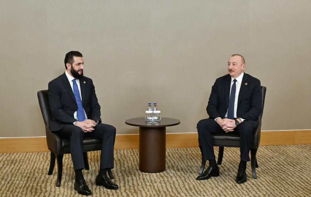 President Ilham Aliyev met with Interim President of Syria in Antalya
