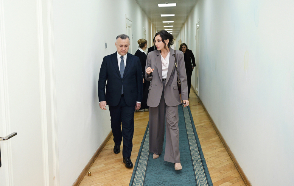 La première vice-présidente azerbaïdjanaise Mehriban Aliyeva et Leyla Aliyeva rendent visite à la Crèche n°1 et à la Maison d’enfants à caractère social n°1 à Bakou
