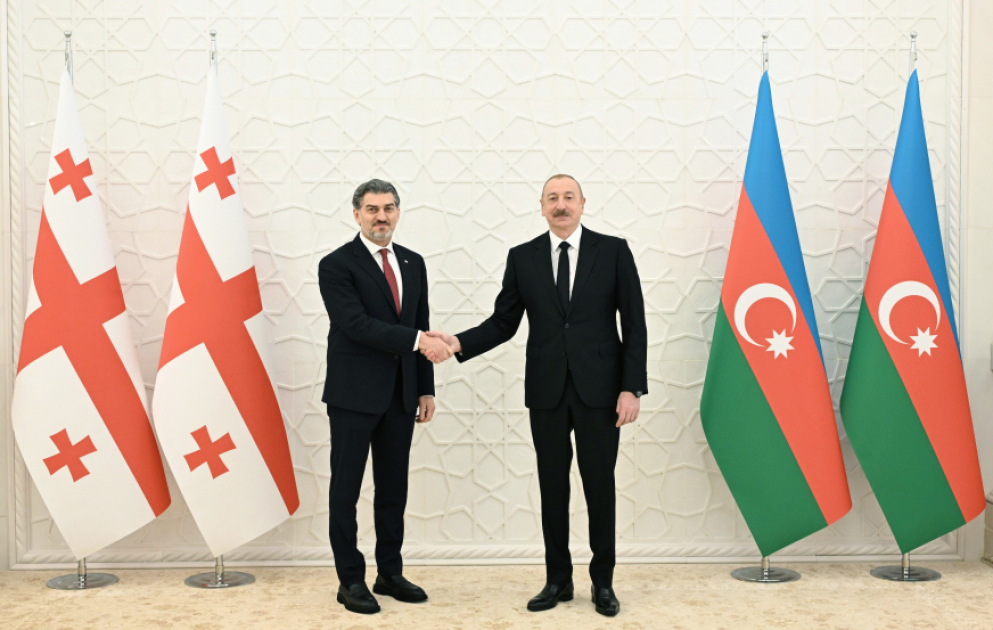 Azərbaycan Prezidenti İlham Əliyevlə Gürcüstanın Prezidenti Mixeil Kavelaşvilinin təkbətək görüşü keçirilib