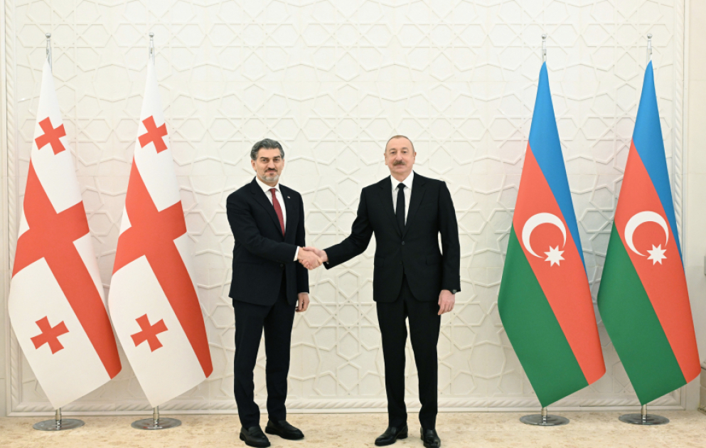 Entretien en tête-à-tête des présidents azerbaïdjanais et géorgien à Bakou
