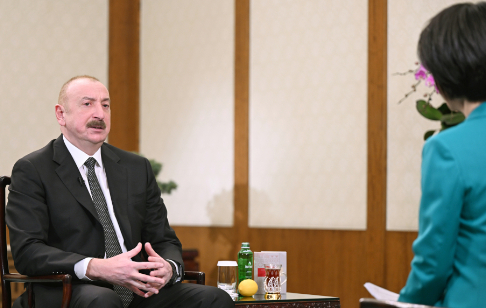 Prezident İlham Əliyev: Azərbaycan və Çin bir-birinin suverenliyini və ərazi bütövlüyünü qətiyyətlə dəstəkləyir
