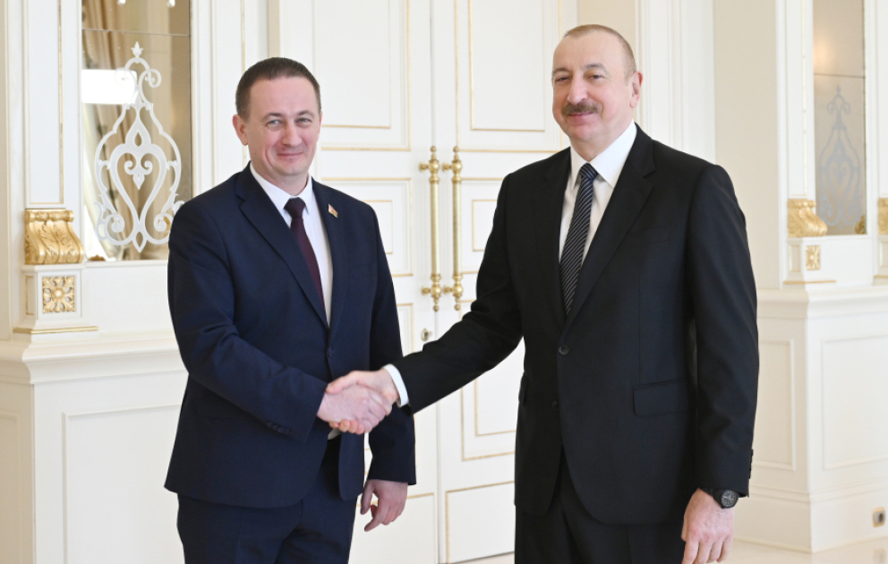 Präsident Ilham Aliyev empfängt Premierminister von Belarus