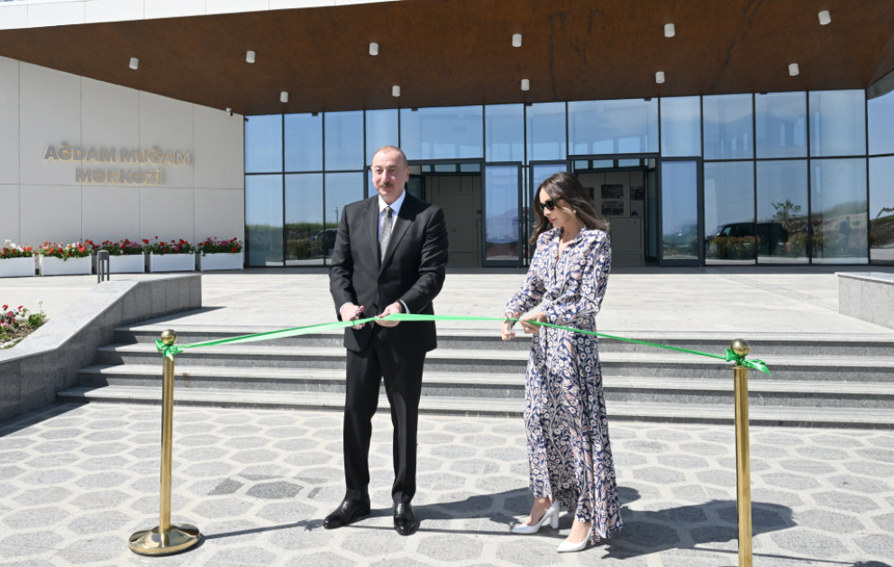 President Ilham Aliyev and First Lady Mehriban Aliyeva attended opening of Aghdam Mugham Center