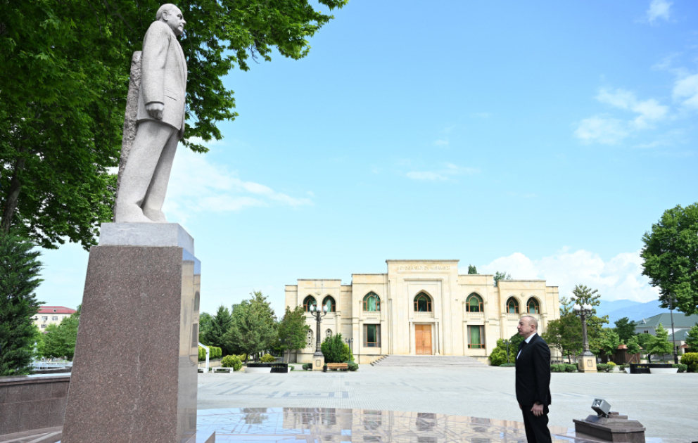 Präsident Ilham Aliyev besucht Region Ismayilli