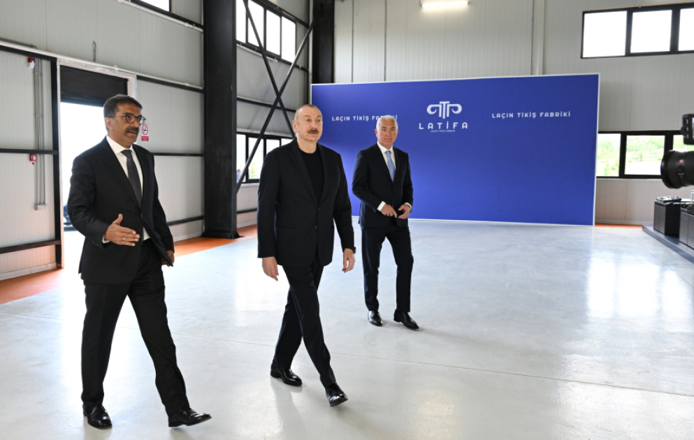President Ilham Aliyev attended opening of “LATIFA” Lachin Garment Factory