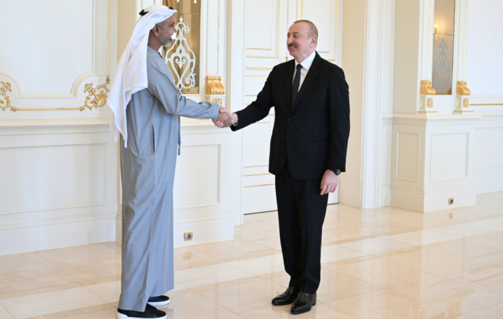 Präsident Ilham Aliyev empfängt Wirtschaftsdelegation aus den Vereinigten Arabischen Emiraten