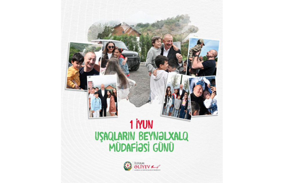 President Ilham Aliyev shared post on International Children's Day