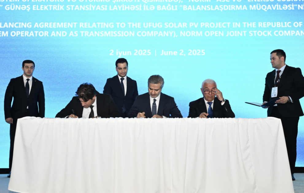 “Şəfəq” GES və Səngəçal terminalının elektrikləşdirilməsi ilə bağlı müqavilələr imzalanıb