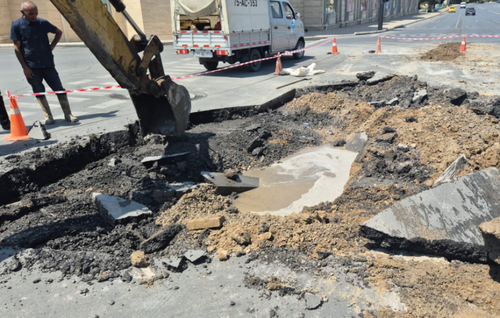 Naxçıvanda su xəttində qəza baş verib