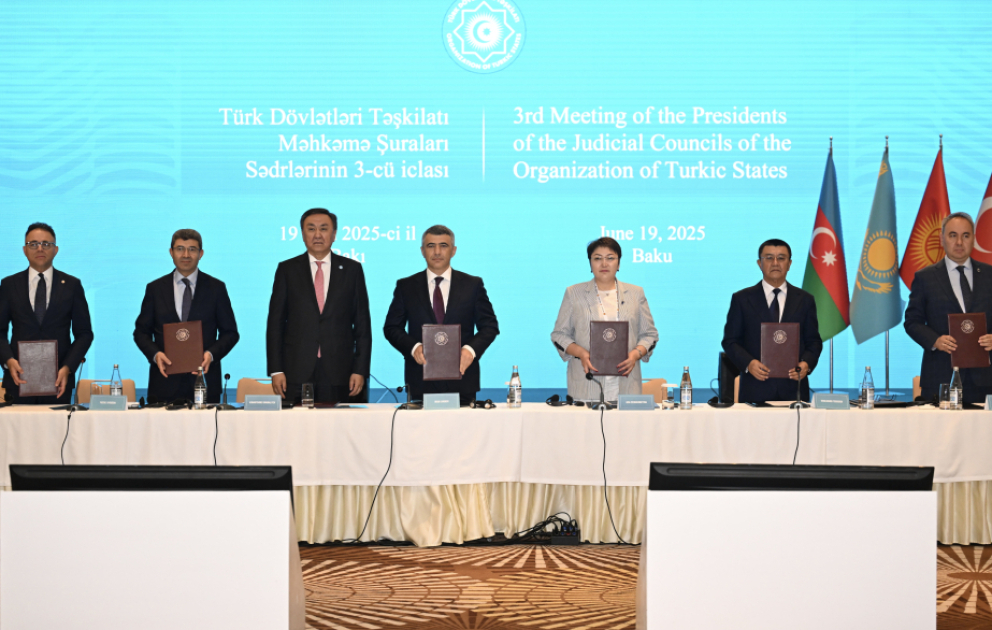 Türk Dövlətləri Təşkilatına üzv ölkələrin Məhkəmə Şuraları Şəbəkəsinin Əsasnaməsi imzalanıb