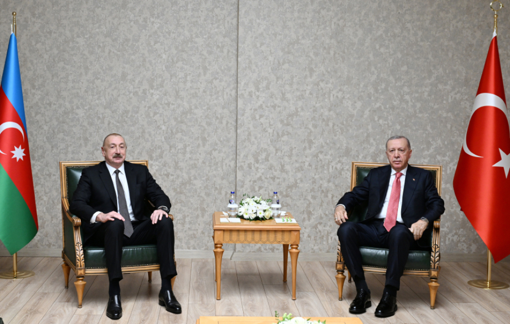 Kahramanmaraşda Azərbaycan Prezidenti İlham Əliyevin Türkiyə Prezidenti Rəcəb Tayyib Ərdoğanla görüşü olub