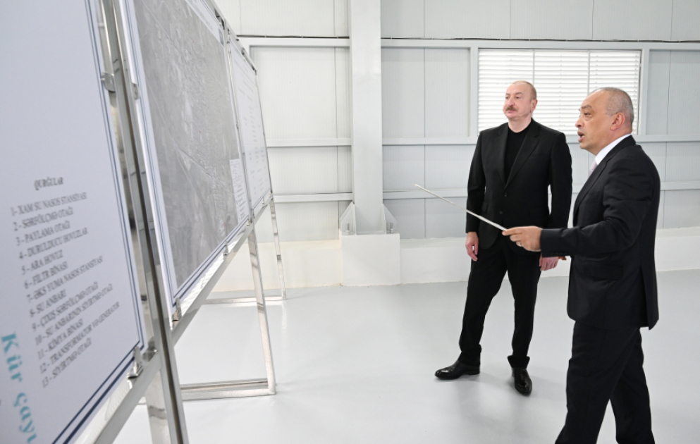 President Ilham Aliyev attended inauguration of sand filter-free water treatment facility in Yevlakh City