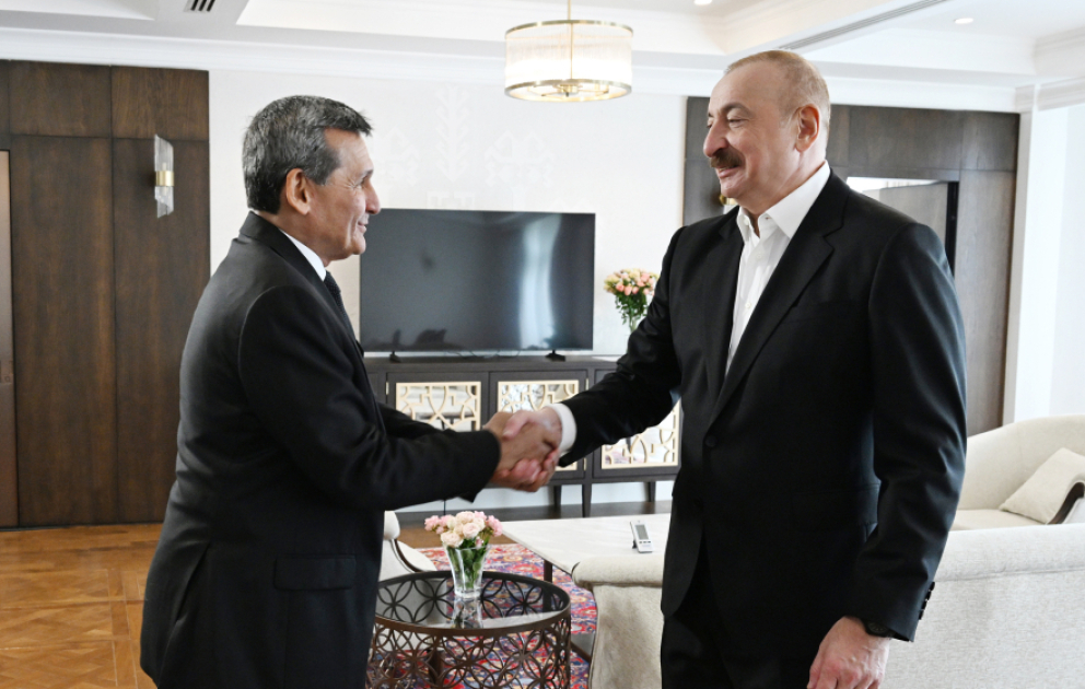 Azərbaycan Prezidenti İlham Əliyev Xankəndidə Türkmənistanın Nazirlər Kabineti Sədrinin müavinini qəbul edib