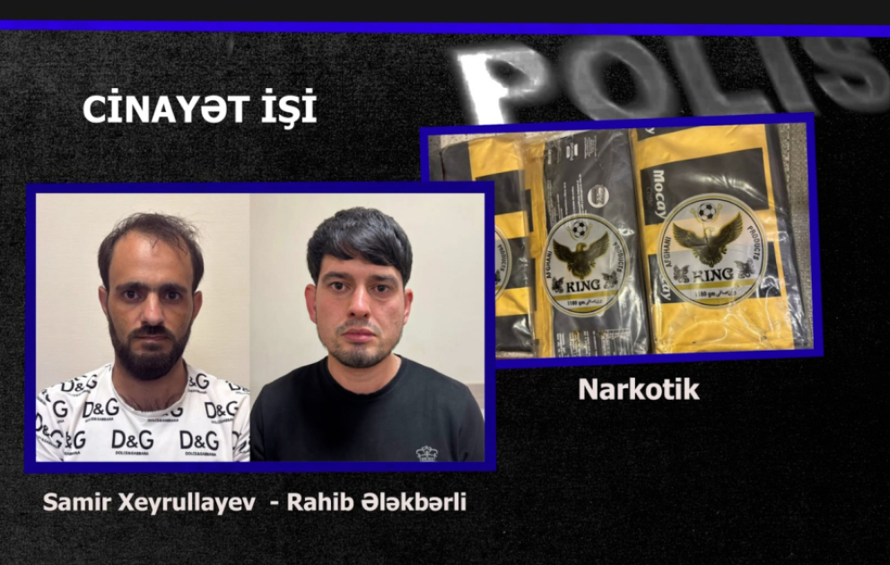 Nəsimi rayonunda narkoşəbəkənin iki üzvü saxlanılıb