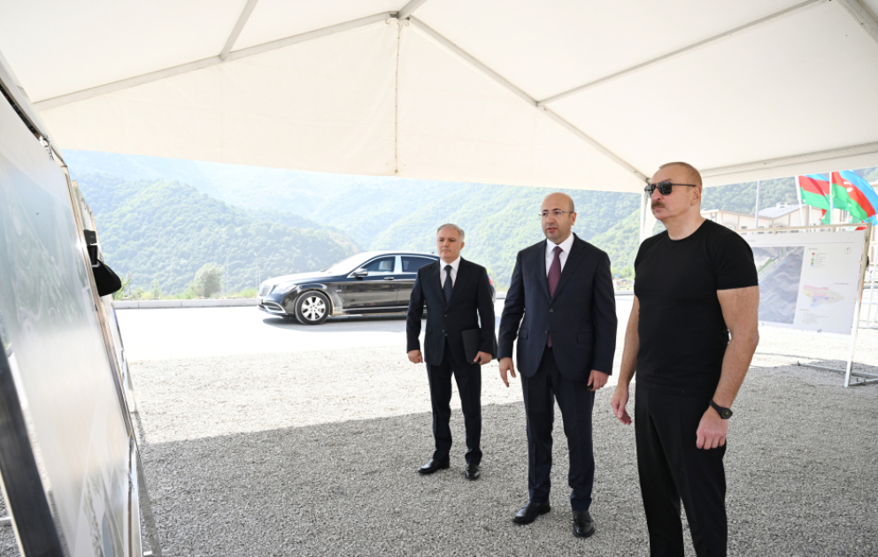 President Ilham Aliyev laid foundation stone for Kalbajar City Park