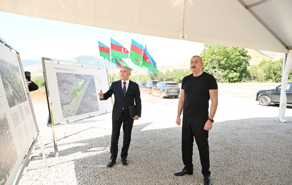 President Ilham Aliyev laid foundation stone for 3rd residential complex in Kalbajar