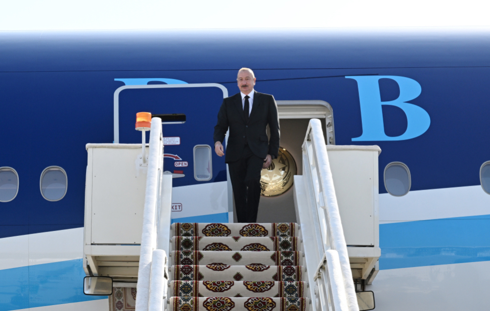 President of Azerbaijan Ilham Aliyev arrived in Turkmenistan on a working visit