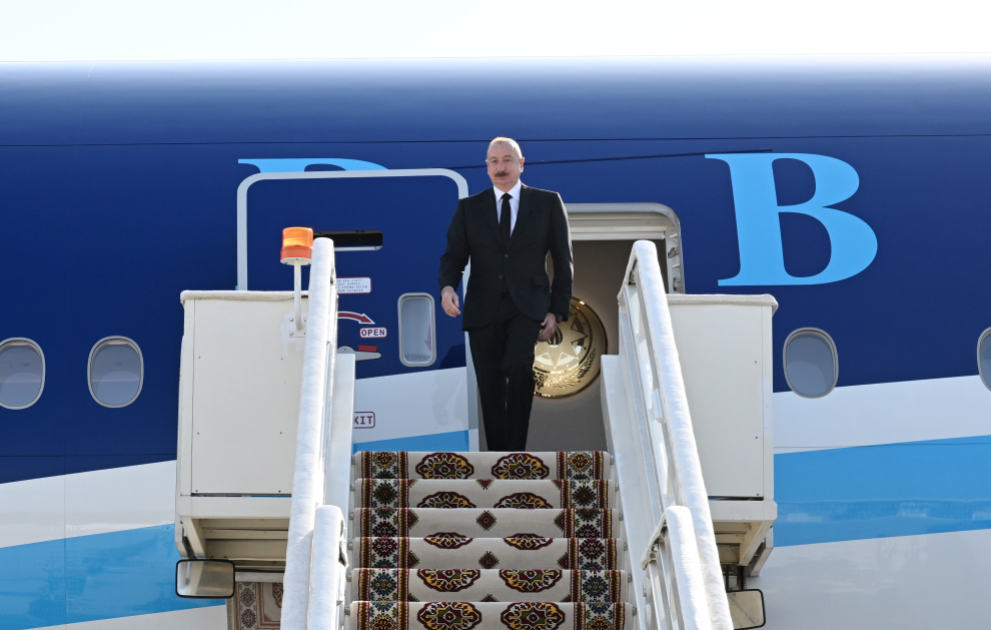 Le président Ilham Aliyev entame une visite de travail au Turkménistan