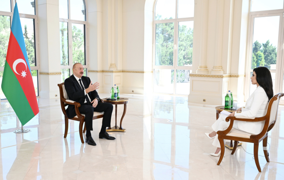 President of Azerbaijan Ilham Aliyev gave interview to Al Arabiya TV channel