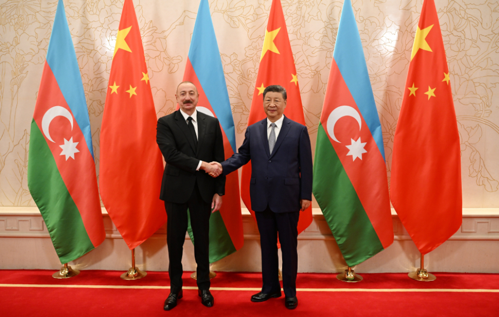 Azerbaijani President Ilham Aliyev held meeting in Tianjin with Chinese President Xi Jinping