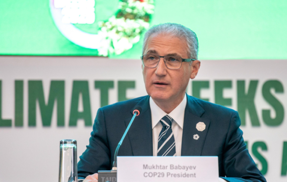 Мухтар Бабаев: Результаты COP29 сделают глобальную финансовую систему более справедливой для людей и планеты